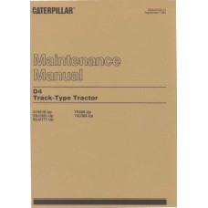 Caterpillar D4 Track-Type Bull Dozer Tractor Maintenance Manual 1983