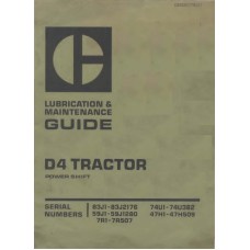 Caterpillar D4 Tractor Power Shift GEG00779-01 Lubrication and Maintenance Manual