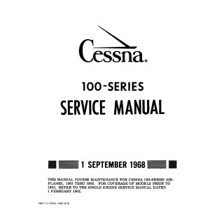 Cessna 100 Series Service Maintenance Manual 1963 thru 1969 Cessna 100 Series Service Maintenance Manual 1963 thru 1969