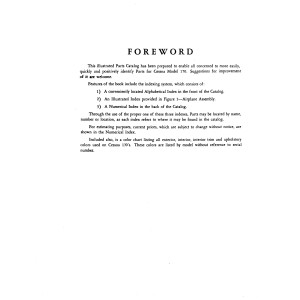 Cessna 170 Parts Catalog 1958 Cessna 170 Parts Catalog 1958