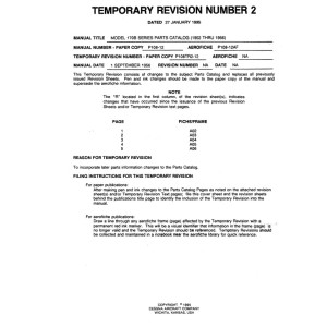 Cessna 170B Parts Catalog 1952 thru 1956 Revised 1995