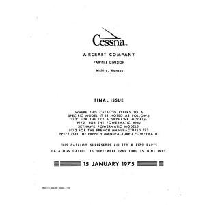 Cessna 172 and P172 Series Parts Catalog 1962 thru 1973 Revised 1978 Cessna 172 and P172 Series Parts Catalog 1962 thru 1973 Revised 1978