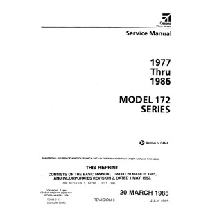 Cessna 172 Series Service Repair Manual 1977 thru 1986 Revised 1995