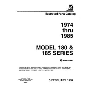 Cessna 180 and 185 Parts Catalog 1974 thru 1985 Revised 1997