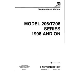 Cessna 206 and T206 Series Service and Maintenance Manual 1998 and On Cessna 206 and T206 Series Service and Maintenance Manual 1998 and On