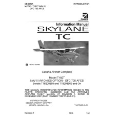 Cessna T182T Skylane TC NAV III Avionics Option - GFC 700 AFCS Pilots Operating Handbook  2006 - 2007