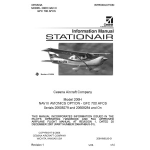Cessna 206H NAV III Avionics Option - GFC 700 AFCS Pilots Operating Handbook 2006 - 2007 Cessna 206H NAV III Avionics Option - GFC 700 AFCS Pilots Operating Handbook 2006 - 2007