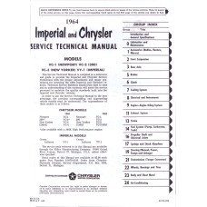 Chrysler VC-1 Newport, VC-2 300 Shop Service Repair Manual 1964 Chrysler VC-1 Newport, VC-2 300 Shop Service Repair Manual 1964