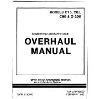 Continental C75, C85, C90 and O-200 Aircraft Engines Overhaul Manual 1980