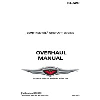 Continental IO-520 Aircraft Engine Overhaul Manual 2011