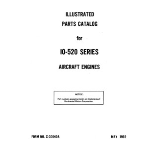 Continental IO-520 Series Aircraft Engine Parts Manual 1969 Continental IO-520 Series Aircraft Engine Parts Manual 1969