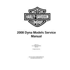 Harley Davidson Dyna Models Shop Service Repair Manual 2008