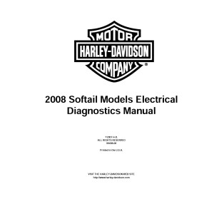 Harley Davidson Softail Models Electrical Dignostics Shop Service Repair Manual 2008