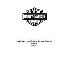 Harley Davidson Sportster Models Shop Service Repair Manual 2009