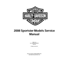 Harley Davidson Sportster Models Shop Service Repair Manual 2008