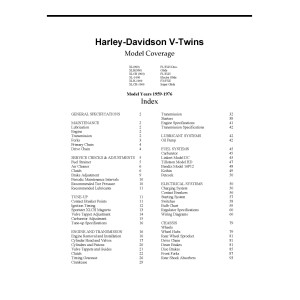 Harley Davidson V-Twins Shop Service Repair Manual 1959 to 1976 Harley Davidson V-Twins Shop Service Repair Manual 1959 to 1976
