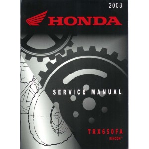 Honda TRX650FA Rincon ATV Shop Service Repair Manual 2003