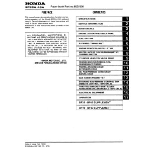 Honda BF35A, BF45A Outboard Shop Service Repair Manual Honda BF35A, BF45A Outboard Shop Service Repair Manual