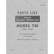 Indian Military Motorcycle 741 Parts Manual 1943 Indian Military Motorcycle 741 Parts Manual 1943