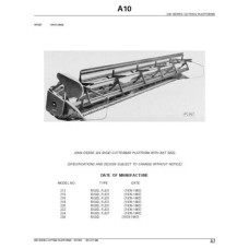 John Deere 200 series Cutting Platforms 224 Parts Manual