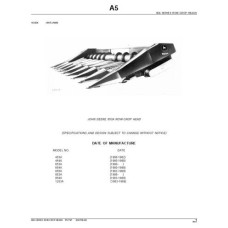 John Deere 50A Series Row-Crop Heads 853A Parts Manual
