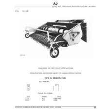 John Deere 900 series Three Roller and Pick-up Platforms Parts Manual