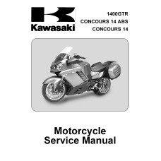 Kawasaki 1400GTR Concours 14 ABS ZG1400 Motorcycle Service Workshop Manual 2008
