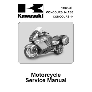 Kawasaki 1400GTR Concours 14 ABS ZG1400 Motorcycle Service Workshop Manual 2008
