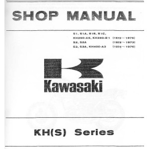 Kawasaki KH250-A5, KH250-B1, S Series Motorcycle Shop Service Manual 1972 - 1976