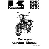 Kawasaki KZ400, KZ500 and KZ550 Motorcycle Service Workshop Manual 1979 - 1981