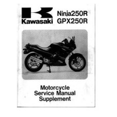 Kawasaki Ninja 250R and GPX250R Motorcycles Service Workshop Manual 1987
