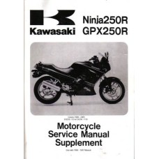 Kawasaki Ninja 250R, GPX250R Motorcycle Service Workshop Manual 1988 - 2005