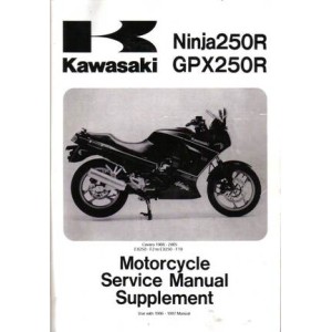 Kawasaki Ninja 250R, GPX250R Motorcycle Service Workshop Manual 1988 - 2005