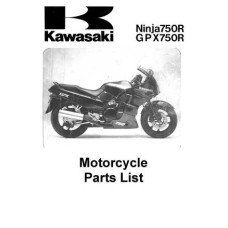 Kawasaki Ninja 750R, GPX750R Motorcycle Parts Manual