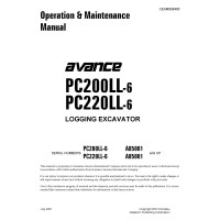 Komatsu PC200LL-6 and 220LL-6 Logging Excavator Operation and Maintenance Manual Komatsu PC200LL-6 and 220LL-6 Logging Excavator Operation and Maintenance Manual