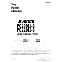 Komatsu PC200LL-6 and 220LL-6 Logging Excavator Shop Service Manual Komatsu PC200LL-6 and 220LL-6 Logging Excavator Shop Service Manual