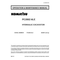 Komatsu PC200Z-6LE Hydraulic Excavator Operation and Maintenance Manual Komatsu PC200Z-6LE Hydraulic Excavator Operation and Maintenance Manual