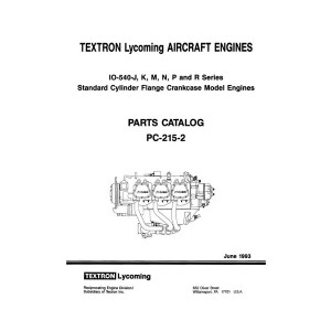 Lycoming IO-540-J, K, M, N, P and R Series SCFC PC-215-2 Parts Catalog 1993