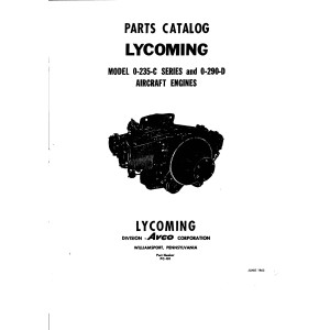 Lycoming O-235-C Series & O-290-D Aircraft Engines PC-101 Parts Catalog 1963