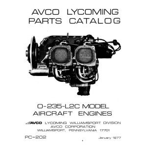 Lycoming O-235-L2C Aircraft Engines PC-202 Parts Catalog 1977