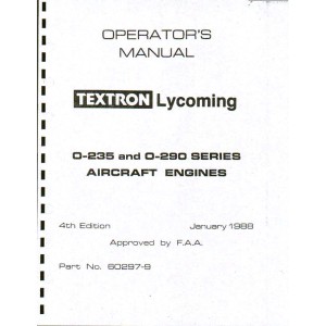 Lycoming O-235 and O-290 Aircraft Engines Operators Manual 1988