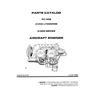 Lycoming O-235 Series and O-235-P2A Aircraft Engines PC-302 Parts Catalog 1982 - 1992