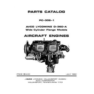 Lycoming O-360-A WCF Aircraft Engines PC-306-1 Parts Catalog 1980
