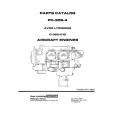 Lycoming O-360-C1G Aircraft Engines PC-306-4 Parts Catalog 1987