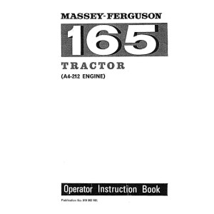 Massey Ferguson 165 Tractor A4-212 Engine Operators Manual