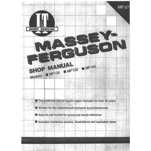 Massey Ferguson MF135, MF150, MF165 Shop Service Repair Manual