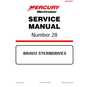 Mercury Mercruiser No.28 All Bravo Sterndrives Shop Service Repair Manual 2000 Mercury Mercruiser No.28 All Bravo Sterndrives Shop Service Repair Manual 2000