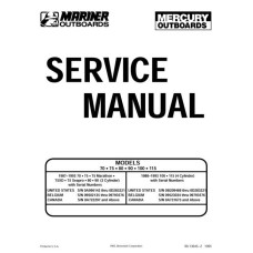Mercury Outboard 2 Stroke 70, 75, 80, 90,100, 115HP Shop Service Repair Manual