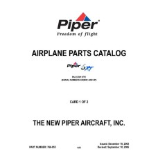 Piper 6XT PA-32-301 XTC 766-855 Airplane Parts Catalog 2003 thru 2006 Piper 6XT PA-32-301 XTC 766-855 Airplane Parts Catalog 2003 thru 2006