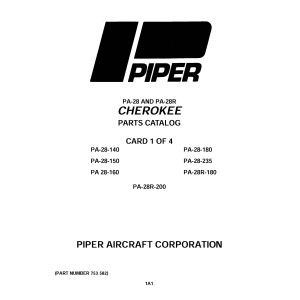 Piper PA-28-140/150/160/180/235 Cherokee 753-582 Parts Catalog